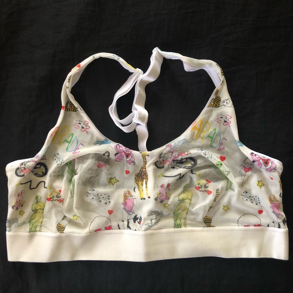 Parade silky mesh scoop bralette